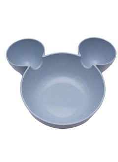 Generic 3 pieces Wheat Straw Baby Cartoon Tableware Set Children's Dishes Kids Dinner Platos Baby Feeding Plate Training Bowl Spoon Fork blue  - Image 4