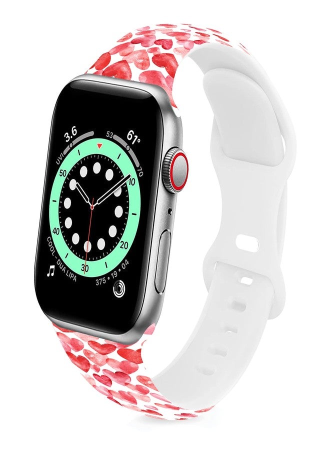 BACDOILQ Valentines Watch Band Love Heart Smartwatch Band Compatible with Watch 38mm 40mm 41mm Soft Silicone Strap Replacement for Series 9/8/7/6/5/4/3/2/1/SE - Image 5