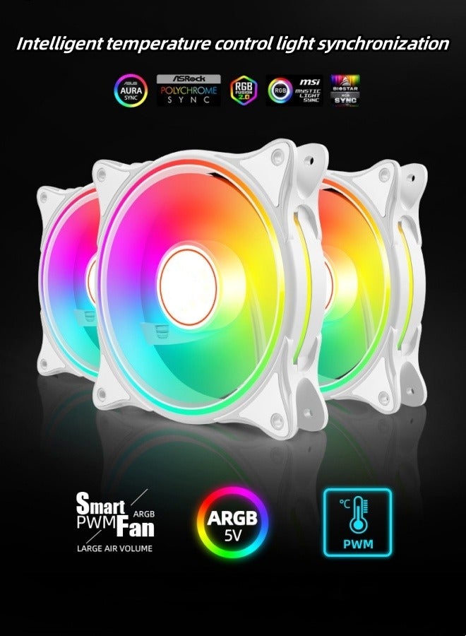 M MIAOYAN New ARGB fan 12cm chassis cooling fan desktop computer air cooling fan - Image 2