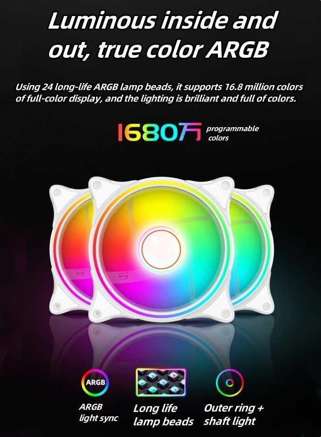 M MIAOYAN New ARGB fan 12cm chassis cooling fan desktop computer air cooling fan - Image 4