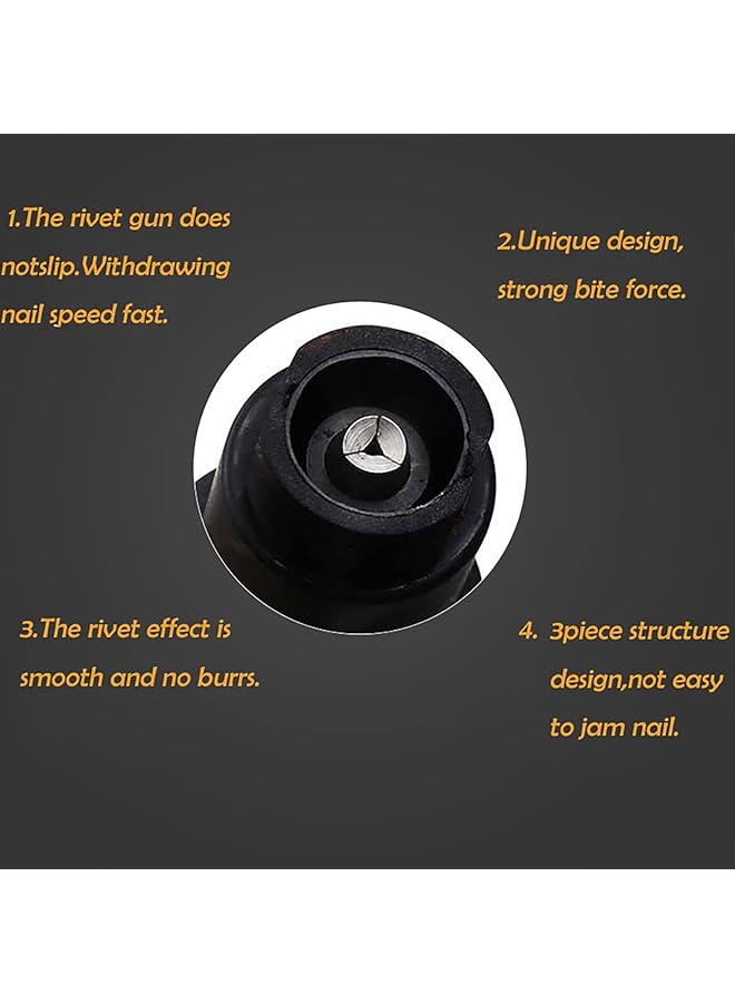 KASTWAVE Electric Rivet Gun Adapter, Cordless Rivet Gun For Cordless Drill Riveter Electric Rivet Nut Gun Riveting Tool Cordless Riveting Drill Adapter Insert Nut Tool - Image 2