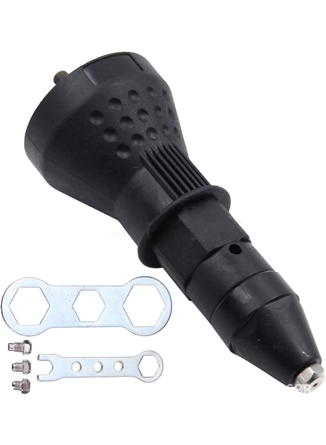 KASTWAVE Electric Rivet Gun Adapter, Cordless Rivet Gun For Cordless Drill Riveter Electric Rivet Nut Gun Riveting Tool Cordless Riveting Drill Adapter Insert Nut Tool - Image 3