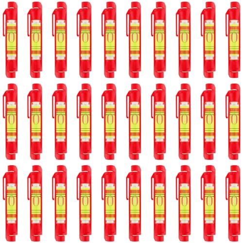 FUNSUEI 30 PCS String Line Level Tool, Hanging Line Level String, Bubble Measuring Tool Small Bubble Level for Bricklaying, Masonry Work, Picture Frame Hanging - Image 1