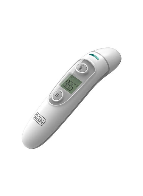 BLACK+DECKER 3-in-1 Infrared Thermometer for Kids and Adults with Fever Alarm, Forehead/Ear/Object Modes, Mute Function for Sleeping Babies, Fast Response Time and Auto Shutdown (BDXTMB100), White