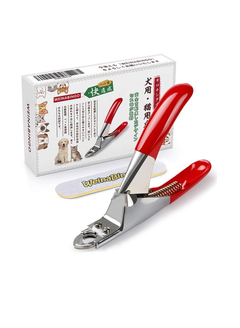 Excefore مقص أظافر الكلاب والقطط، أداة احترافية لتقليم أظافر الحيوانات الأليفة، أدوات قص أصابع الكلاب مع ملف أظافر، شفرة حادة مصنوعة من الفولاذ المقاوم للصدأ، مقبض مريح للحيوانات الأليفة الصغيرة والمتوسطة والكبيرة - Image 1