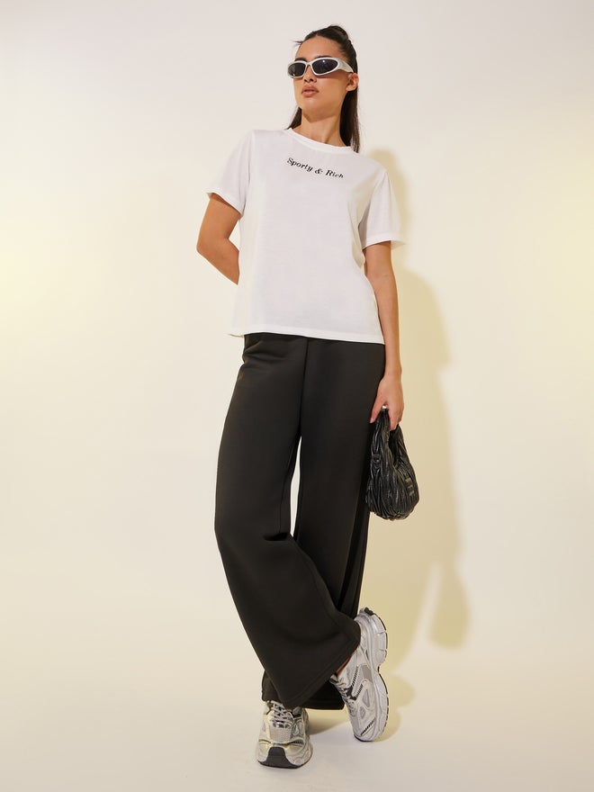 Take Two Slogan Print Round Neck T-Shirt - Image 2