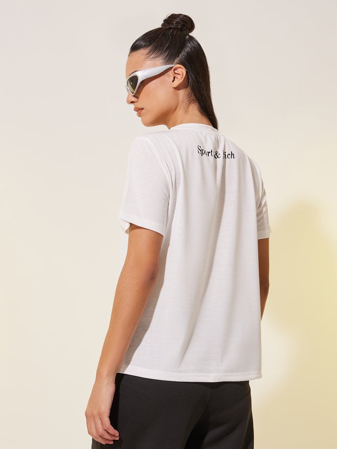 Take Two Slogan Print Round Neck T-Shirt - Image 5