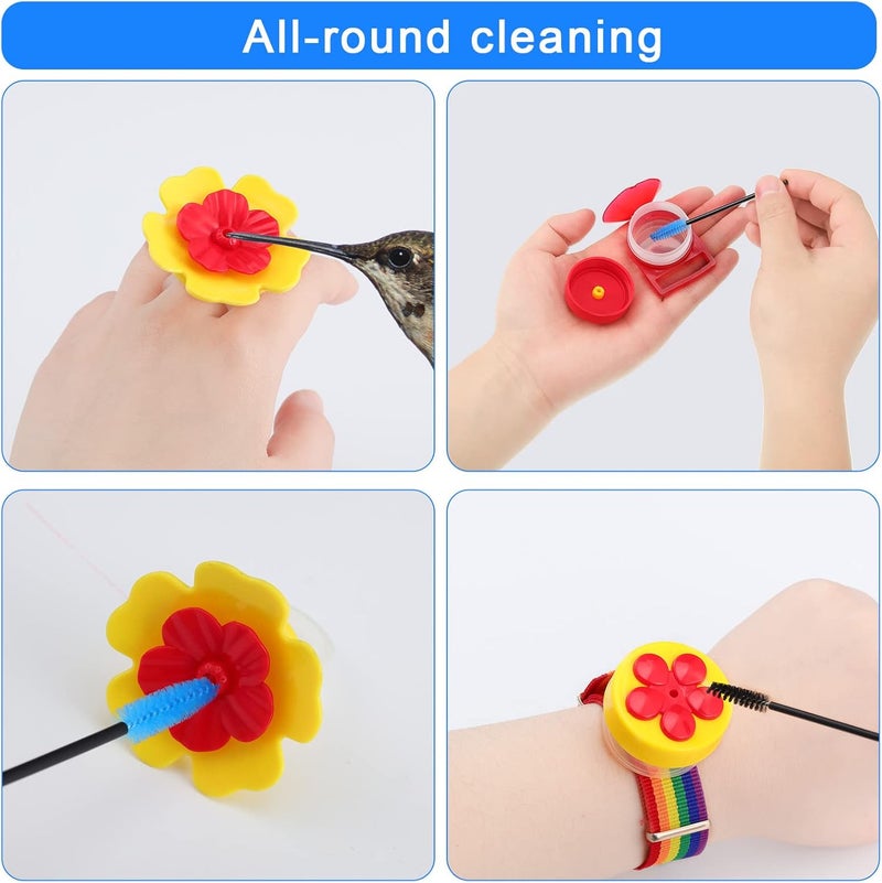 Perthlin 38 Pcs Hummingbird Feeder Cleaning Brush Set with Replacement Flowers - Image 4