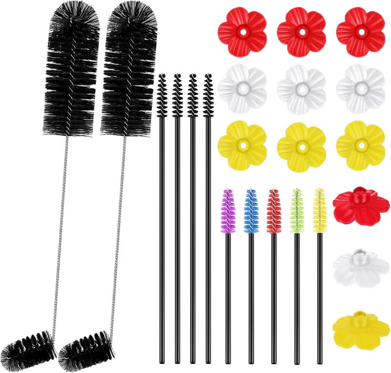 Perthlin 38 Pcs Hummingbird Feeder Cleaning Brush Set with Replacement Flowers - Image 1