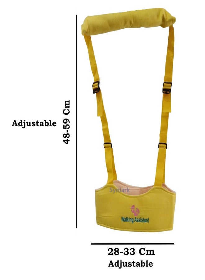 Synlark® Baby Walking Harness - Handheld Kids Walker Helper - Toddler Infant Walker Harness Assistant Belt - Child Learning Walk Support Assist Trainer Tool - for 7-24 Month Old (Yellow) - Image 2