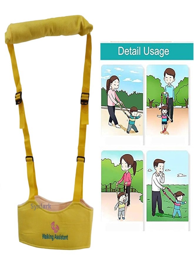 Synlark® Baby Walking Harness - Handheld Kids Walker Helper - Toddler Infant Walker Harness Assistant Belt - Child Learning Walk Support Assist Trainer Tool - for 7-24 Month Old (Yellow) - Image 5
