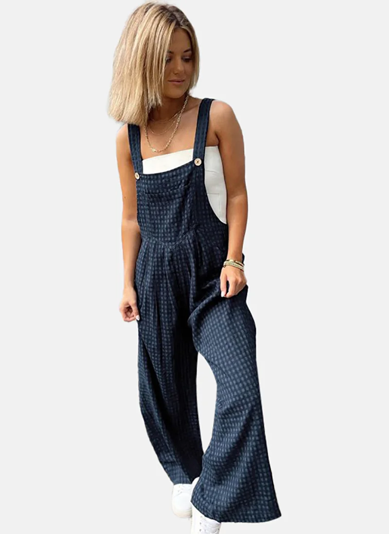 YUNIQEE Women Checked Ankle Length Dungarees