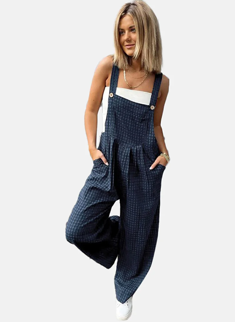 YUNIQEE Women Checked Ankle Length Dungarees