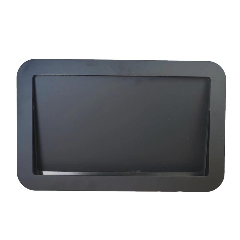 Trash Bin Cover Flush Built-in, Stainless Steel Cupboard Waste bin Lid Built-in Cupboard Rubbish bin Lid,Rubbish bin lid Square Metal Wall Mounted Compost Workt,Black - Image 1