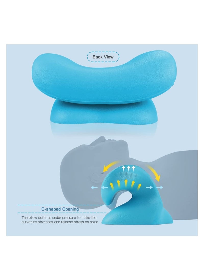 SYOSI - Neck Pillow, Neck and Shoulder Relaxer, Neck Stretcher, Orthopedic Pillow, Neck Pain Relief Chiropractic Pillow, Ergonomic Traction Neck Support Pillow for Neck Pain Relief with Travel Bag - Image 1