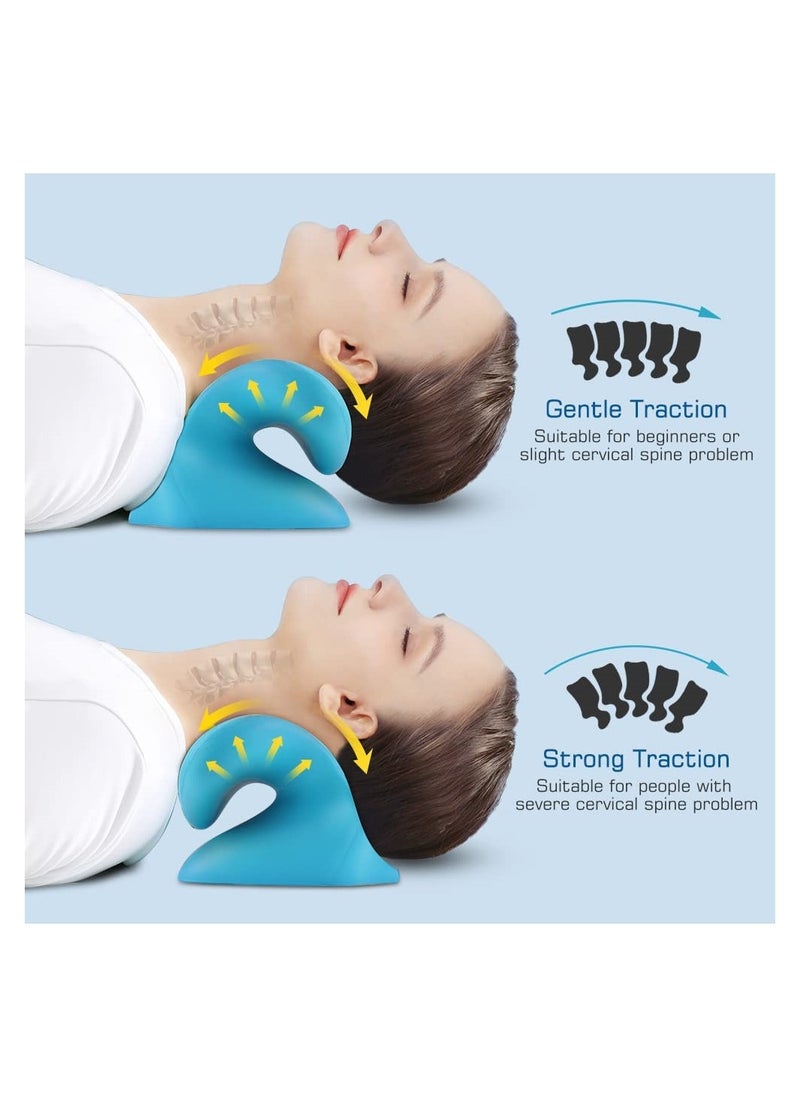 SYOSI - Neck Pillow, Neck and Shoulder Relaxer, Neck Stretcher, Orthopedic Pillow, Neck Pain Relief Chiropractic Pillow, Ergonomic Traction Neck Support Pillow for Neck Pain Relief with Travel Bag - Image 1