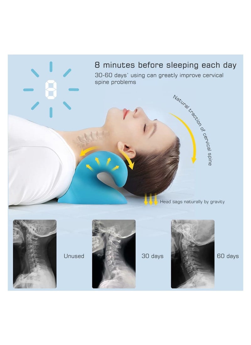 SYOSI - Neck Pillow, Neck and Shoulder Relaxer, Neck Stretcher, Orthopedic Pillow, Neck Pain Relief Chiropractic Pillow, Ergonomic Traction Neck Support Pillow for Neck Pain Relief with Travel Bag - Image 1