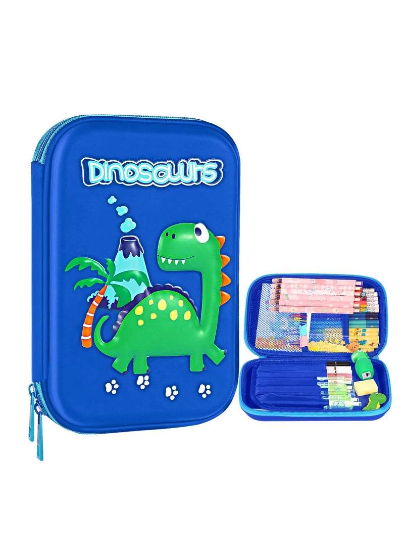 SYOSI Pencil Case, Dinosaur Stationery Set for Kids, Pencil Box Organizer with Compartment, Pen Holder Pencil Storage Bag, School Supplies for Kids Back to School Gifts  - Image 1