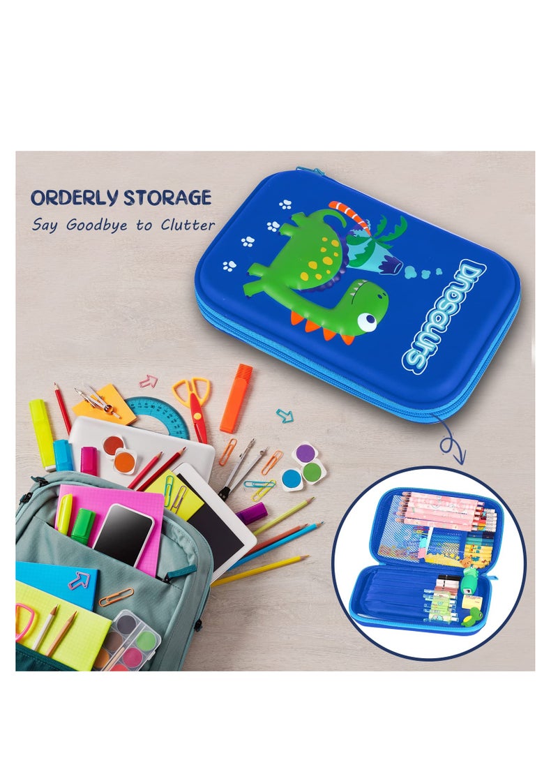SYOSI Pencil Case, Dinosaur Stationery Set for Kids, Pencil Box Organizer with Compartment, Pen Holder Pencil Storage Bag, School Supplies for Kids Back to School Gifts  - Image 5
