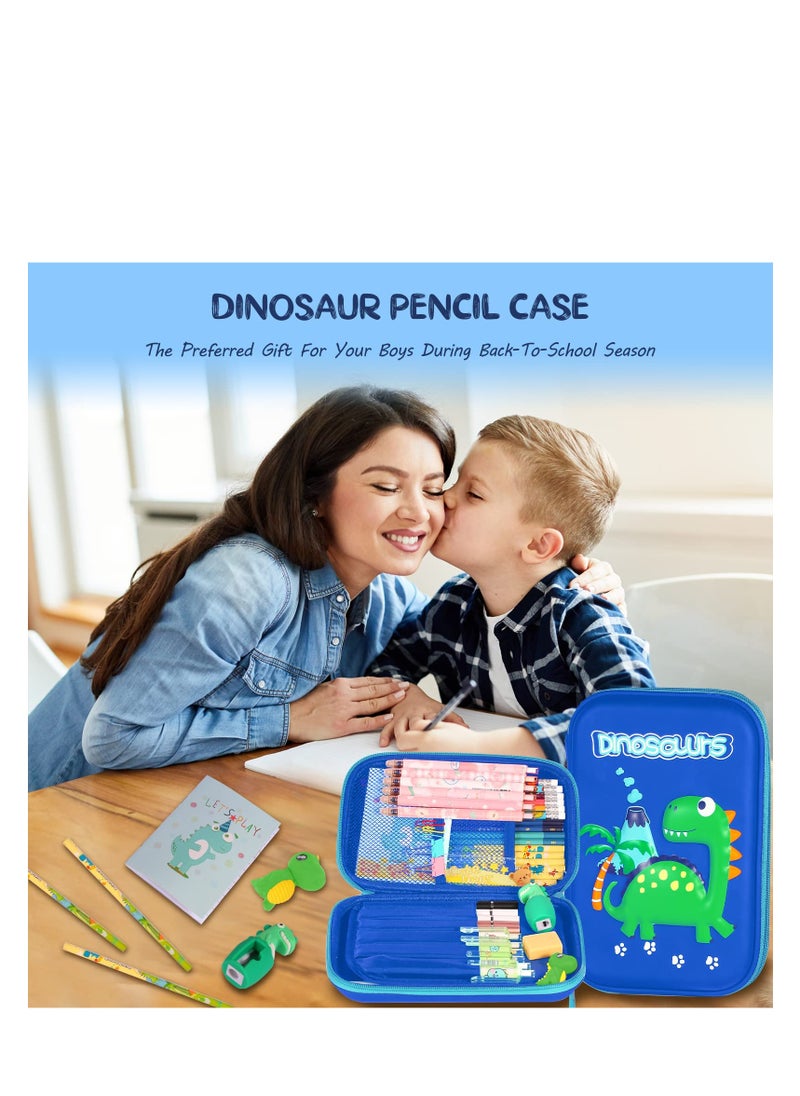 SYOSI Pencil Case, Dinosaur Stationery Set for Kids, Pencil Box Organizer with Compartment, Pen Holder Pencil Storage Bag, School Supplies for Kids Back to School Gifts  - Image 2