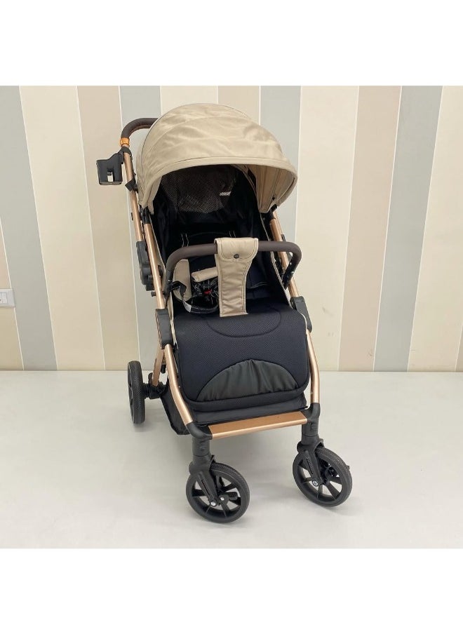 Kidilo kidilo Single Baby With Flip Arm -Z8 ( Stroller weight 10.9 KG ) KHAKI  - Image 2