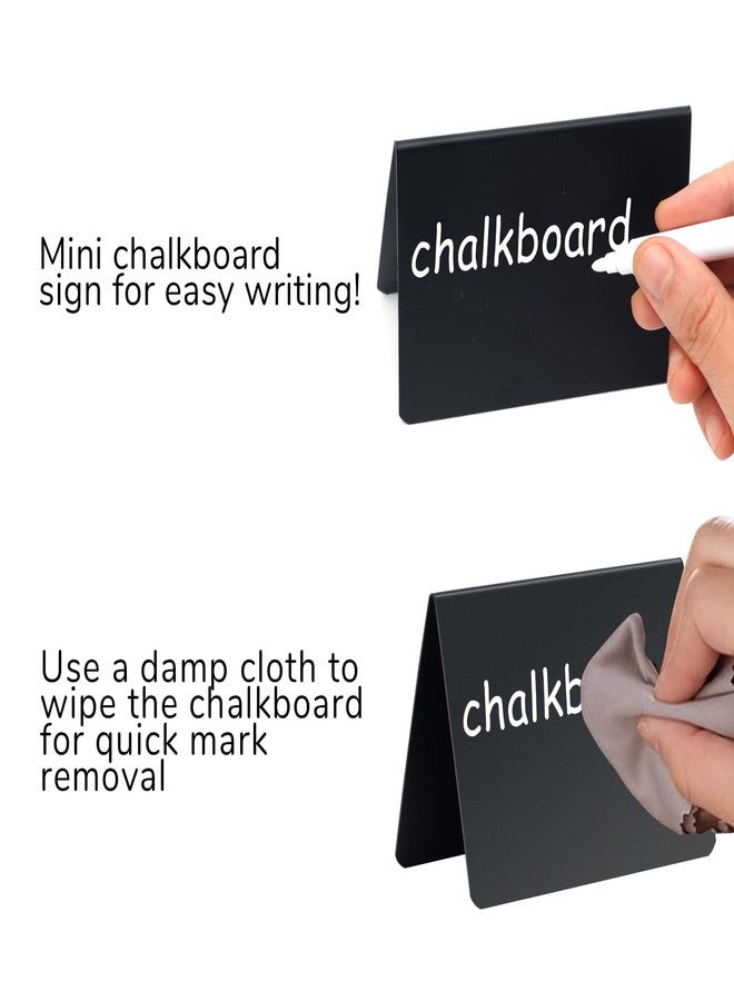 AnutriON Mini Chalkboard Signs, 12 Pack 4"x3" Food Signs Tags for Display, Reusable Tabletop Small Chalkboard Signs for Chalk Signs for Food Party Buffet Wedding Bakery - Image 4