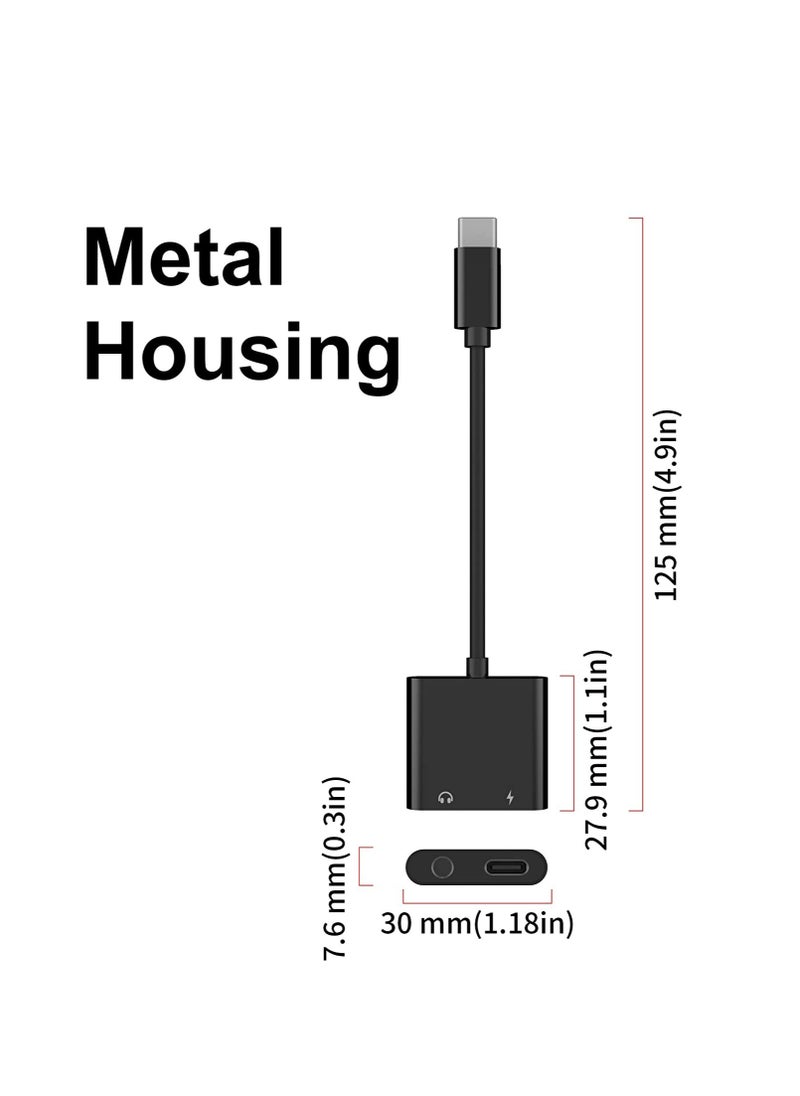 USB C to 3.5mm Headphone Adapter,60W Fast Charge,Type C Audio Jack Earphone Aux Converter,Work for iPad Pro/Air 4,Samsung Galaxy S21/S20/FE 5G/+/Ultra/ Note 20/10/Plus,Google Pixel 4/3/2 XL