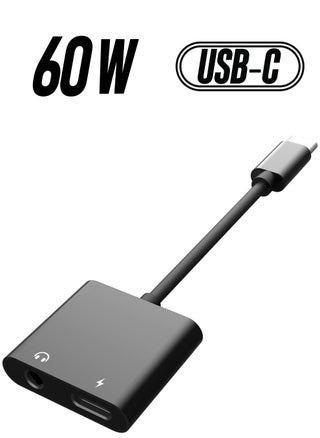 USB C to 3.5mm Headphone Adapter,60W Fast Charge,Type C Audio Jack Earphone Aux Converter,Work for iPad Pro/Air 4,Samsung Galaxy S21/S20/FE 5G/+/Ultra/ Note 20/10/Plus,Google Pixel 4/3/2 XL - pzsku/Z75E85BFFD96DB8797E7DZ/45/_/1738266629/5bca1bb0-24f7-4496-b8ce-977acb9e3f8c