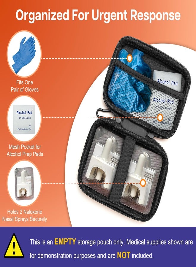 CarryWise Empty Naloxone Case for Opioid Overdose Kit with SAVE A LIFE Keychain, Fits 2 Nasal Sprays, Hard Shell & Splash-Resistant, High-Visibility Orange for First Responder & Travel Use (No Naloxone) - Image 2