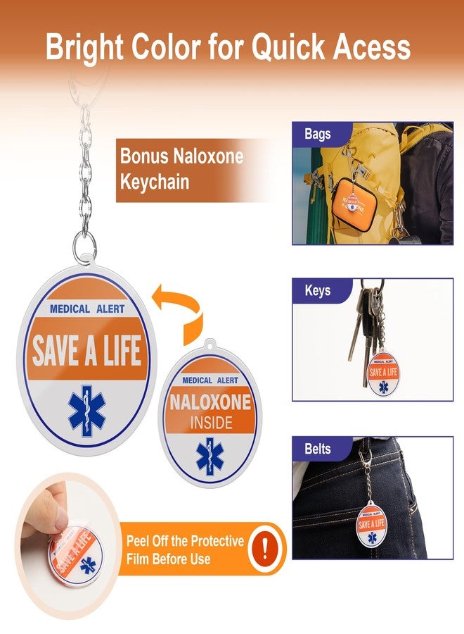 CarryWise Empty Naloxone Case for Opioid Overdose Kit with SAVE A LIFE Keychain, Fits 2 Nasal Sprays, Hard Shell & Splash-Resistant, High-Visibility Orange for First Responder & Travel Use (No Naloxone) - Image 5