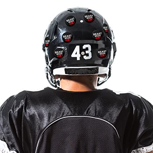 Leinuosen 200 Pcs Beast Mode Stickers Football Helmet Stickers Beast Mode on Decal Vinyl Reward Decals for Hockey Self Adhesive Sports Helmet Snowboard Laptop, 1-1/8 Inches, 8 Sheets - Image 5