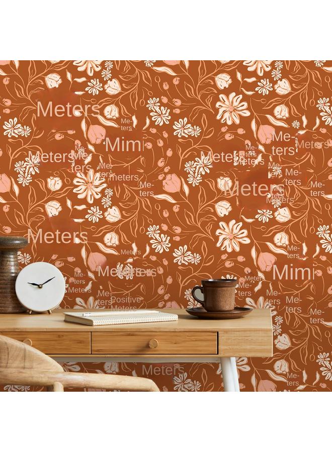 Bluejw Pastoral Flowers And Plants Retro Plants Flowers, Self-adhesive Wallpaper Background Wall Wallpaper Bedroom Porch Transformation Mural - Image 4
