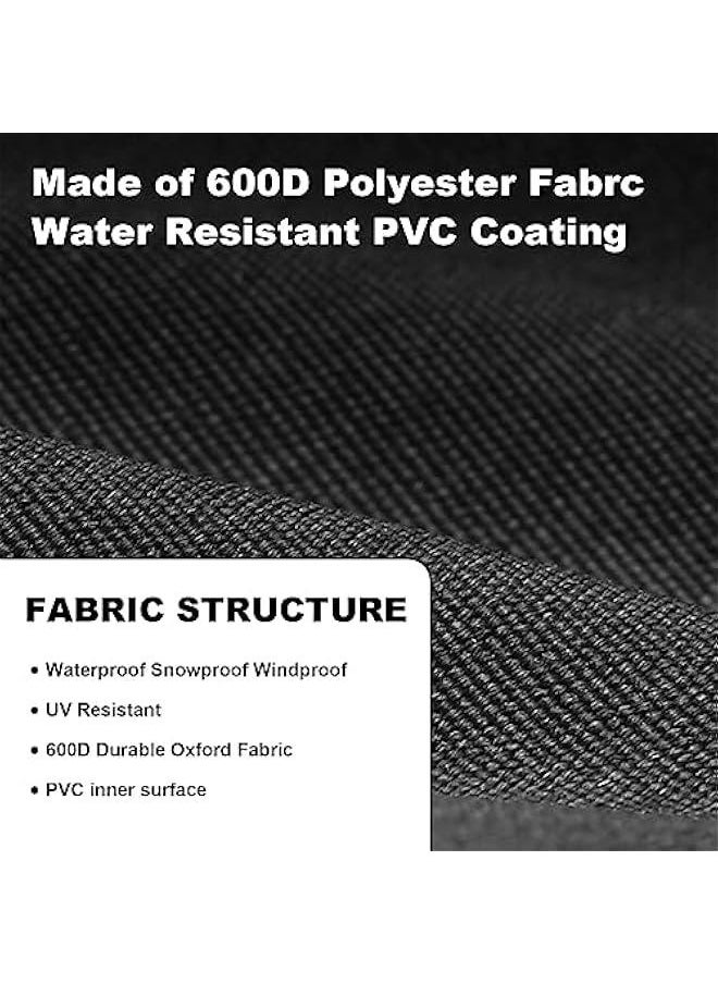 Generic Winch Cover, Heavy Duty 600D Breathable Oxford Fabric Waterproof Dust-Proof Winch Protection Cover Compatible with Most 8500-17500 Lbs Electric Winches, Indoor/Outdoor (21.5” x 9.5”x 7.5”) Black  - Image 5