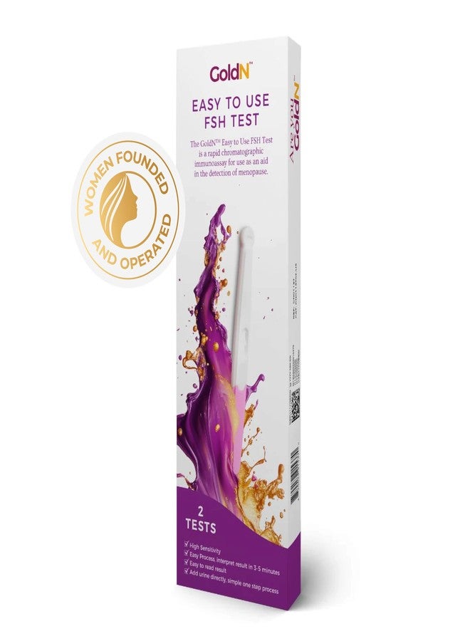 GoldN™ Easy to Use FSH Test for Women – Menopause & Fertility Hormone Urine Kit | Fast & Accurate Results in 5 Minutes | FDA-Compliant, Discreet, Stress-Free at-Home Strips | 2 Tests - Image 2