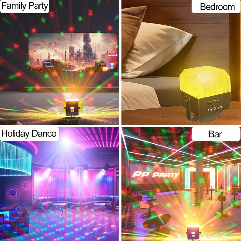 QinGers Disco Lights,Party Light QinGerS Dj Stage Light 7 Colors Sound Activated for Christmas Birthday KTV Club Romantic Decoration 2pcs - Image 3