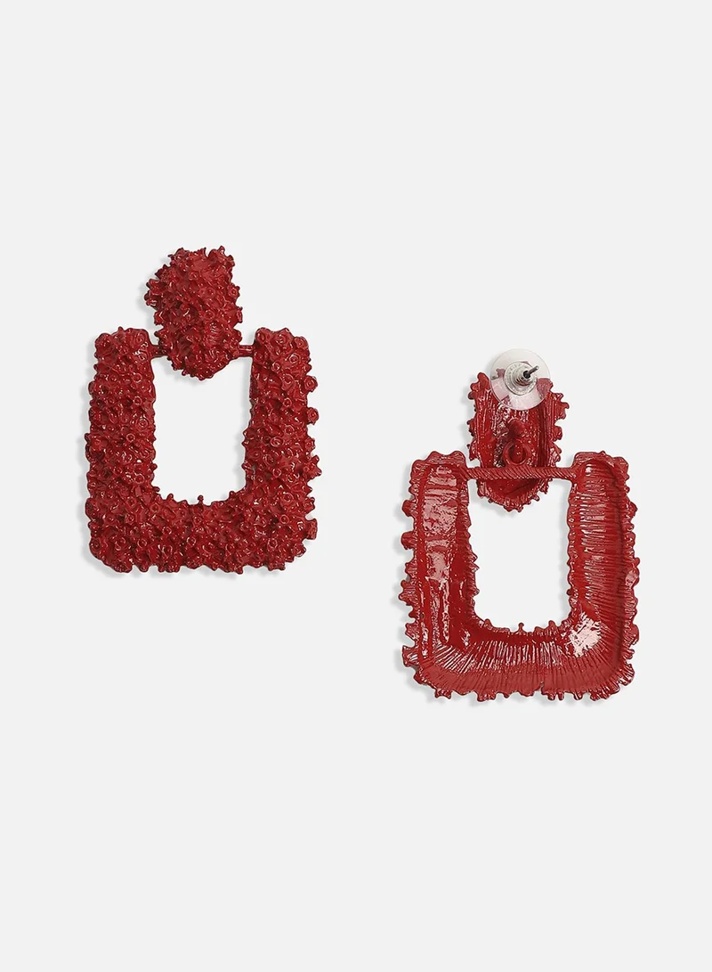 SOHI Heavy Textured Artificial Drop Earring Jewellery