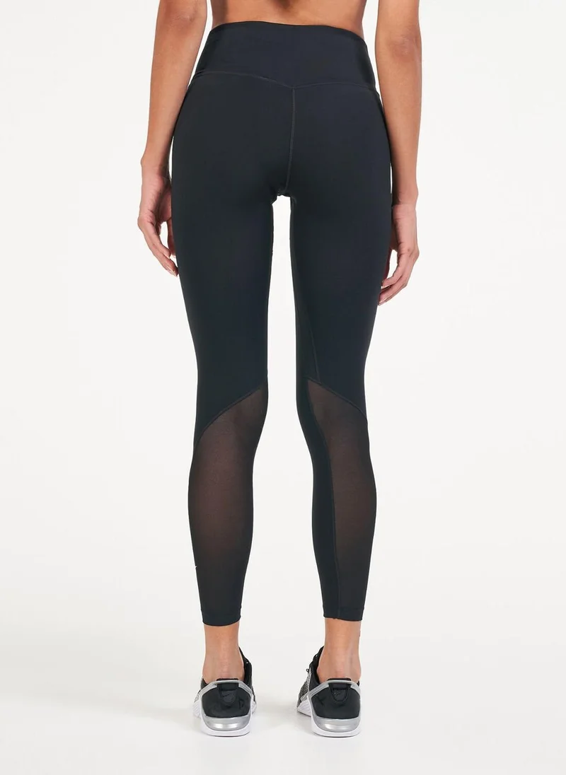 Nike Women's One Mid-Rise 7/8 Mesh-Panelled Leggings