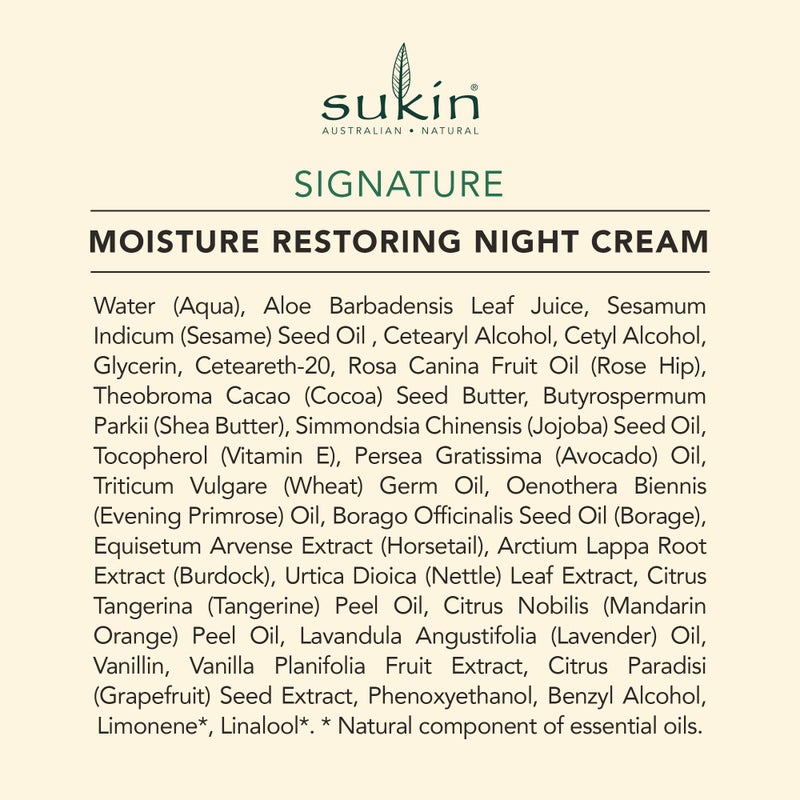 Sukin Organics Moisture Restoring Night Cream, 4.06 Fl. Oz. - Image 5