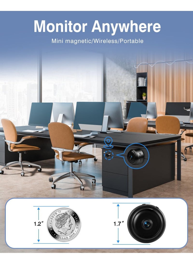 1080P HD Portable Security Camera with Night Vision and Motion Detection – Built-in Battery for Indoor and Outdoor Use, Ideal for Home and Office Monitoring - Image 5