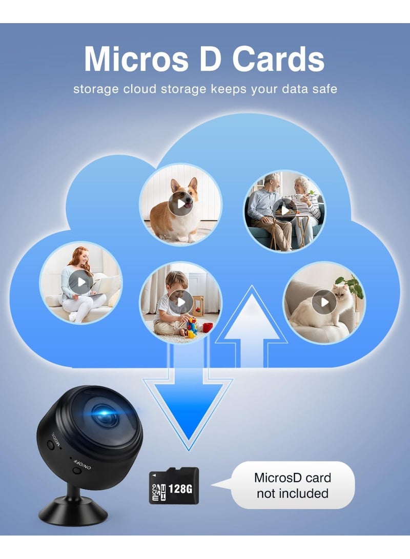 1080P HD Portable Security Camera with Night Vision and Motion Detection – Built-in Battery for Indoor and Outdoor Use, Ideal for Home and Office Monitoring - Image 3