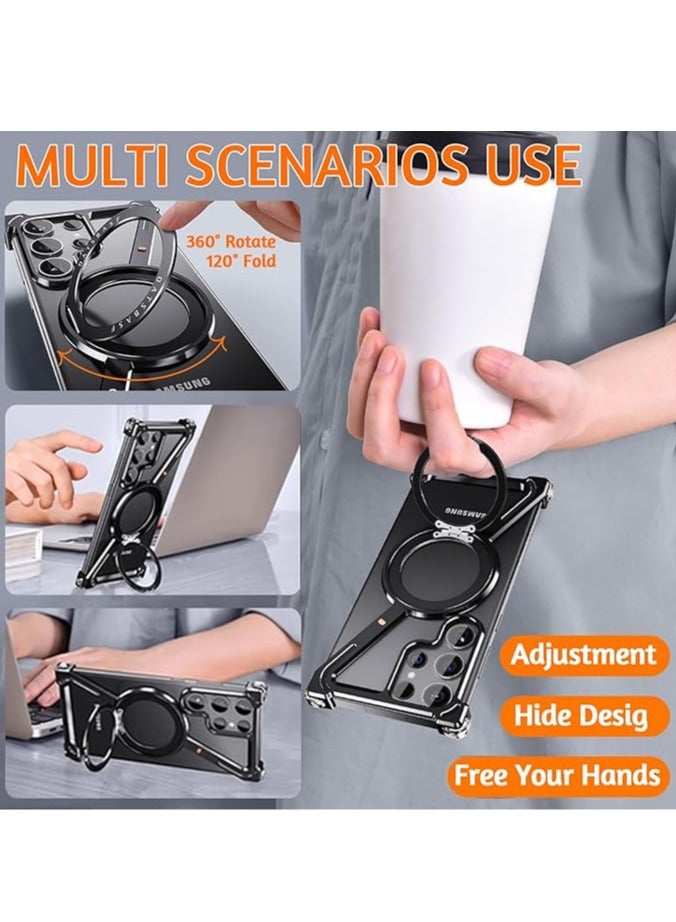 general Samsung Galaxy S24 Ultra's innovative Z-shaped case with frameless cooling, 360° swivel stand, military-grade protection - Image 2