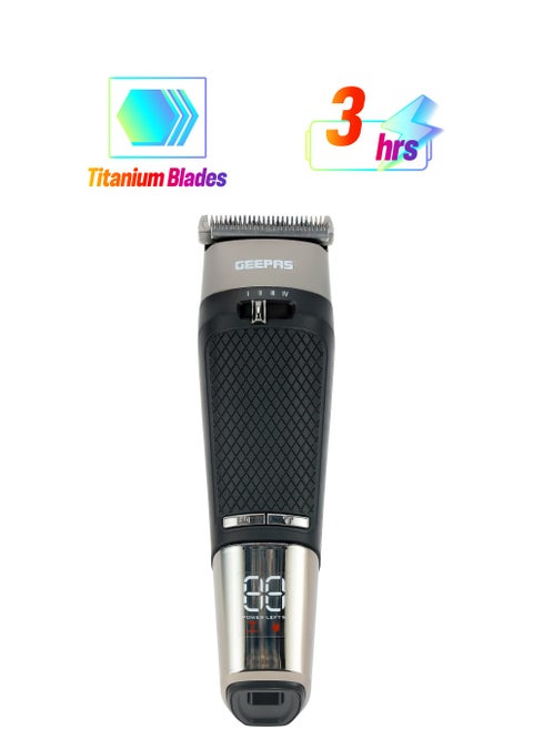 Digital Hair Clipper with High Capacity Battery| High Performance with Titanium Coating for Efficient Operation| Digital Display | GTR56032