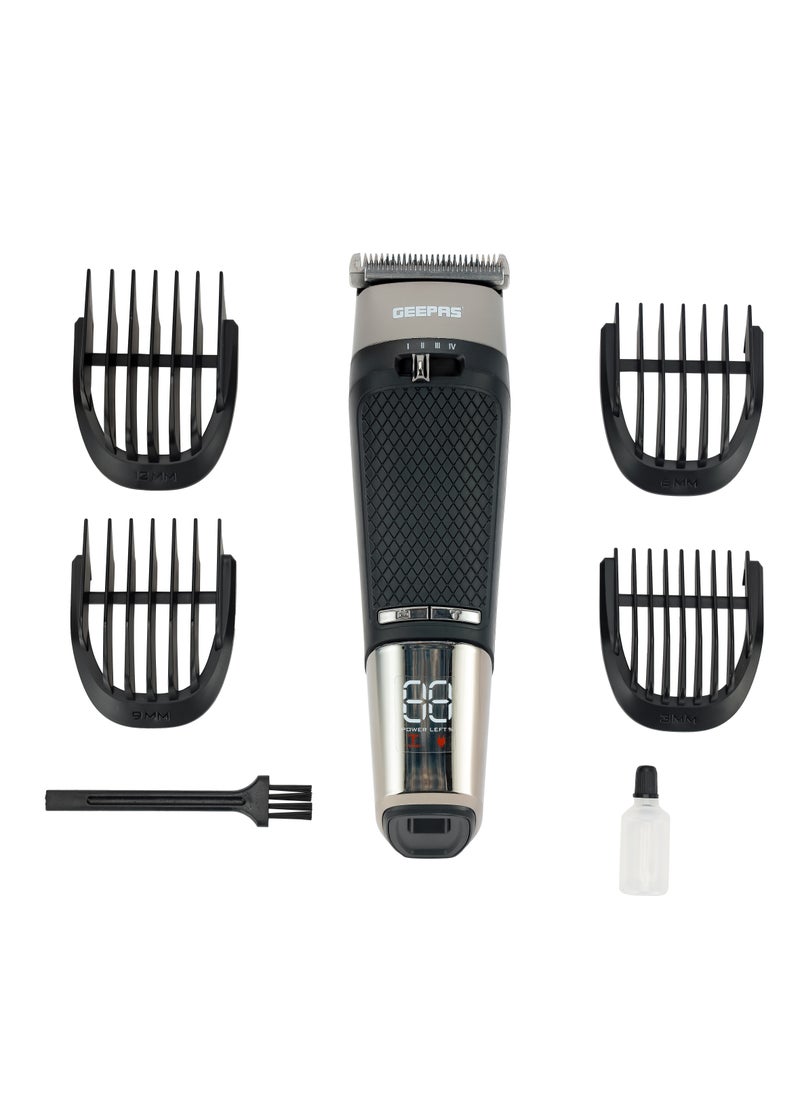 GEEPAS - Digital Hair Clipper with High Capacity Battery| High Performance with Titanium Coating for Efficient Operation| Digital Display | GTR56032 - Image 1
