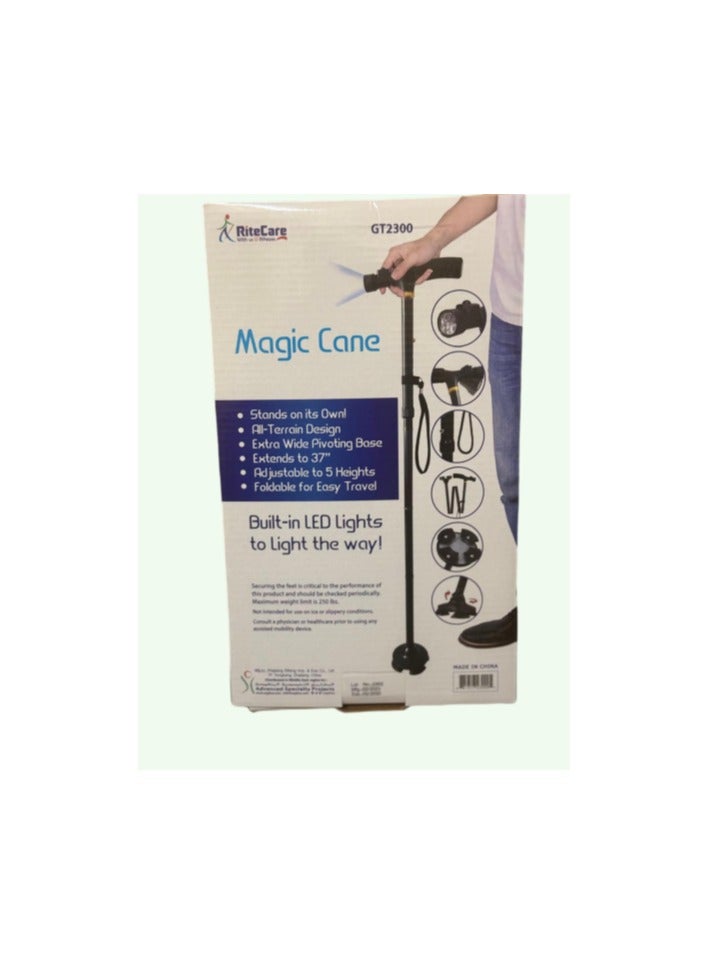 Rite Care Magic Cane Foldable And Adjustable Walking Stick With Led Lights  - Image 2
