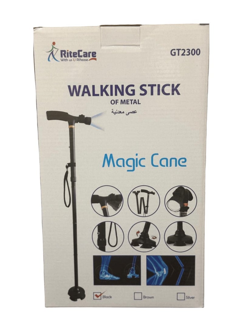 Rite Care Magic Cane Foldable And Adjustable Walking Stick With Led Lights  - Image 3