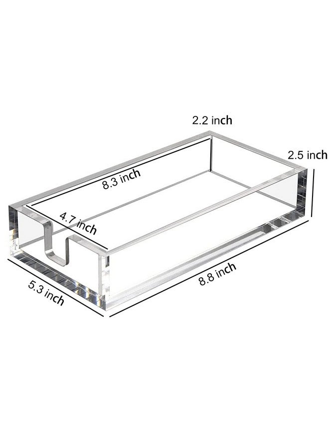 HIIMIEI HIIMIEI Acrylic Napkin Holder for Bathroom, Acrylic Guest Towel Holder, Bathroom Napkins Guest Disposable Holder, Hand Towel Tray for Kitchen, Parties, Weddings, Party, Hotel, Restaurant（Clear）  - Image 1
