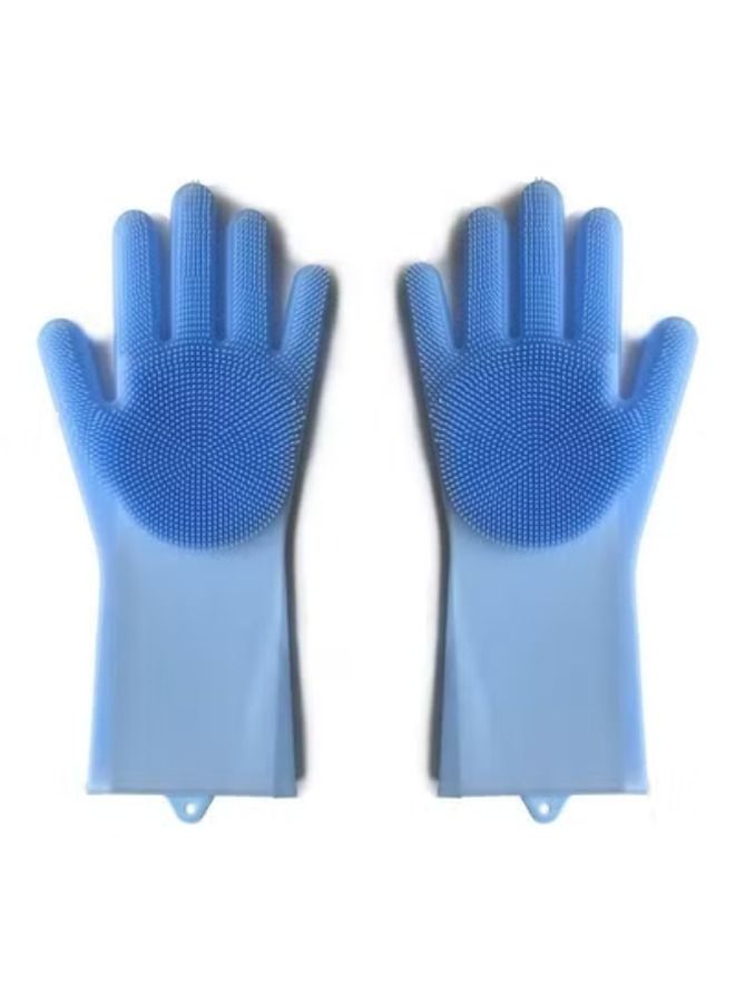 ACLIX Pair Of Magic Silicone Gloves Transparent Blue