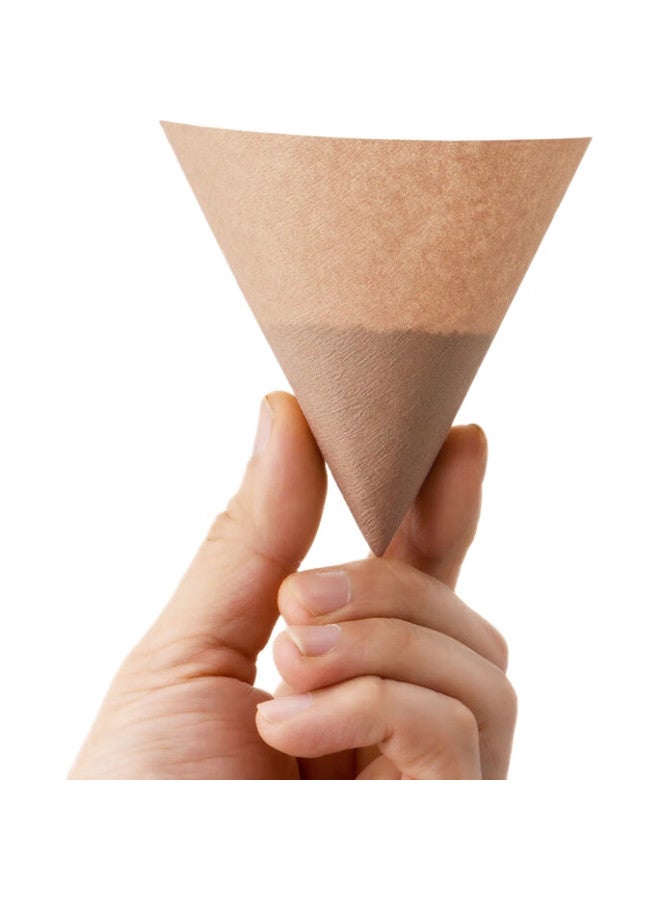 Cliton Coffee Filter Papers, Portable Wooden Drip-Style Pour-Over Coffee Filter, V-Shaped Filter Cup Paper, 100 Sheets - Image 2