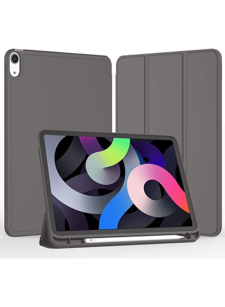 Theodor Case Compatible with iPad (A16) 11th Gen 11 Inch 2025/10th Gen 10.9 Inch 2022 Smart Case with Pencil Holder, Protective Case with Soft TPU Back, Auto Sleep/Wake Cover, Dark Grey - Image 1