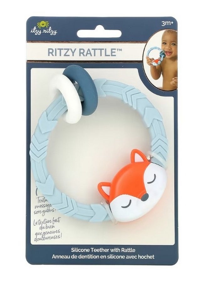 Itzy Ritzy - Ritzy Rattle Silicone Teether with Rattle 3 Months Fox 1 Teether - Image 1